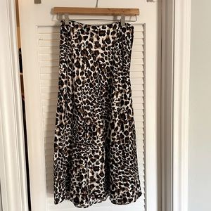 Express Leopard Print Skirt XS